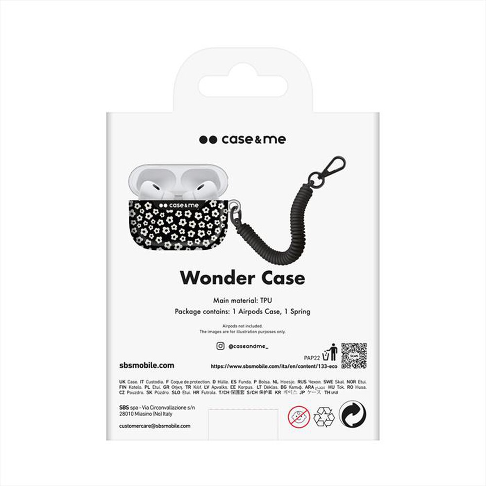 "CASEME - Cover CMAPRO2CASESF per AirPods Pro/Pro2-Small Flowers"