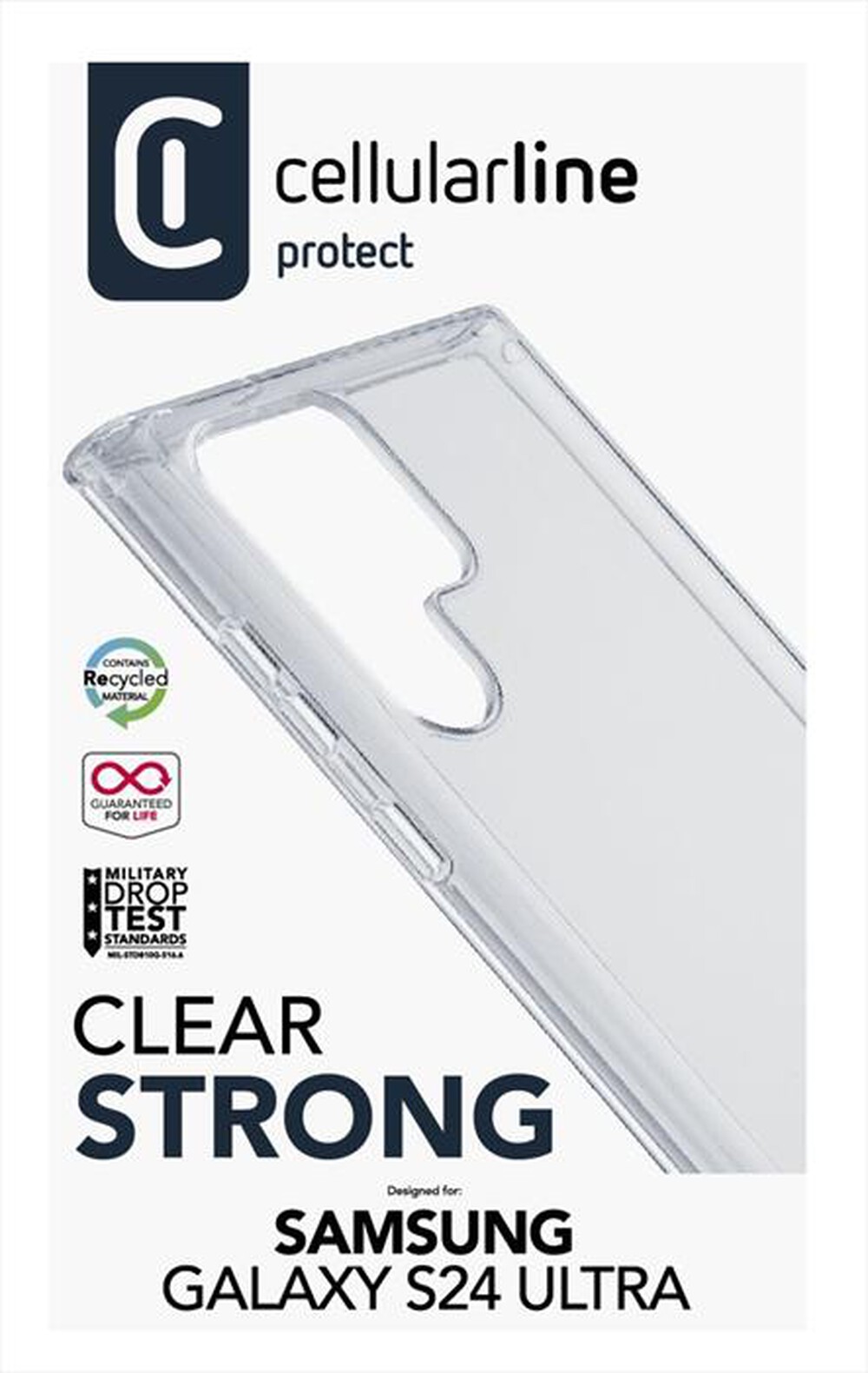 Immagine del prodotto CELLULARLINE - Custodia back CLEARDUOGALS24UT Galaxy S24 Ultra-Trasparente