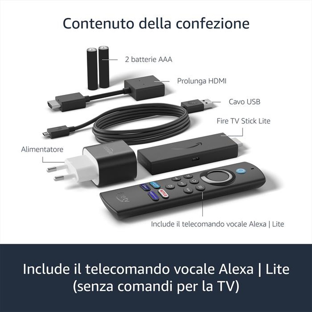 "AMAZON - FIRE TV STICK LITE-Nero"