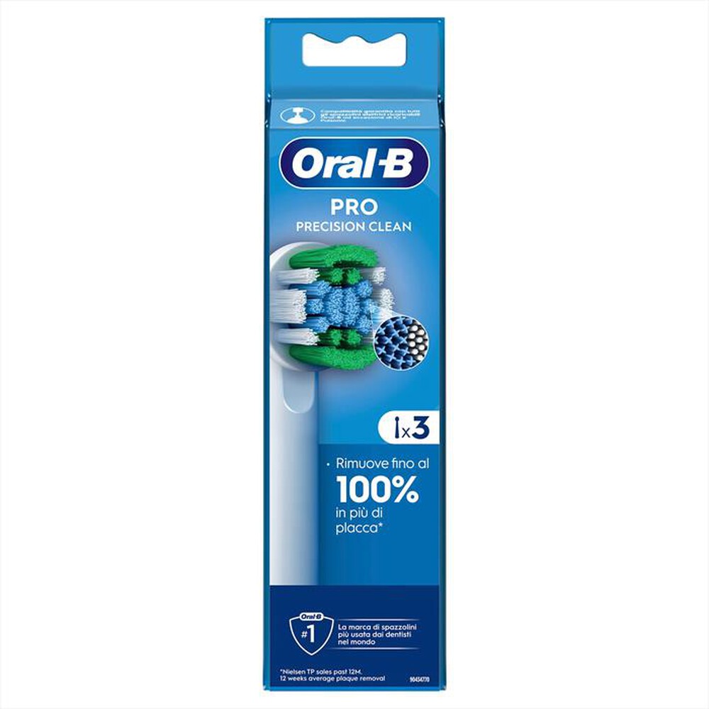 "ORAL-B - TESTINE PRO PRECISE CLEAN 3 PEZZI-BIANCO"