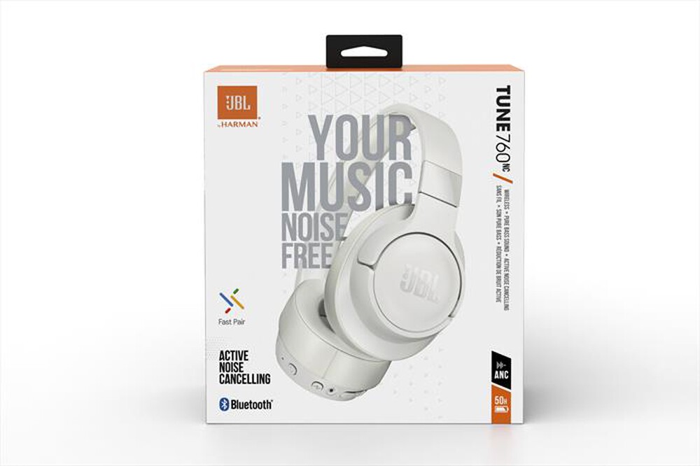 "JBL - Cuffie a padiglione chiuso TUNE 760NC-bianco"