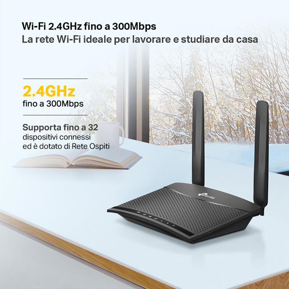 "TP-LINK - TL-MR100 - ROUTER 4G FINO A 150MBPS - WI-F"