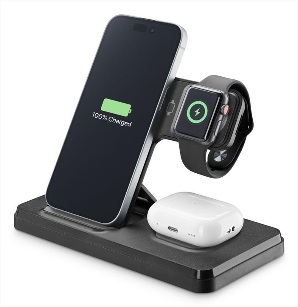 Immagine del prodotto CELLULARLINE - Triple Station 3 in 1 WIRESTAND3IN1FBK-Nero