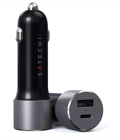 SATECHI - ADATTATORE PER CARICABATTERIE DA AUTO PD TYPE-C 72-SPACE GREY