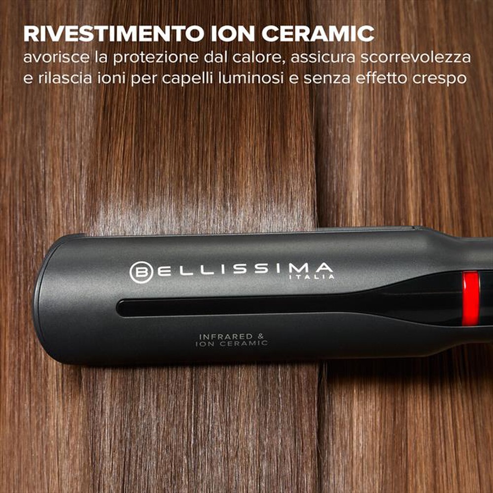 "BELLISSIMA IMETEC - PIASTRA CON INFRAROSSI CREATIVITY INFRARED-Matt Black Glam Gold"