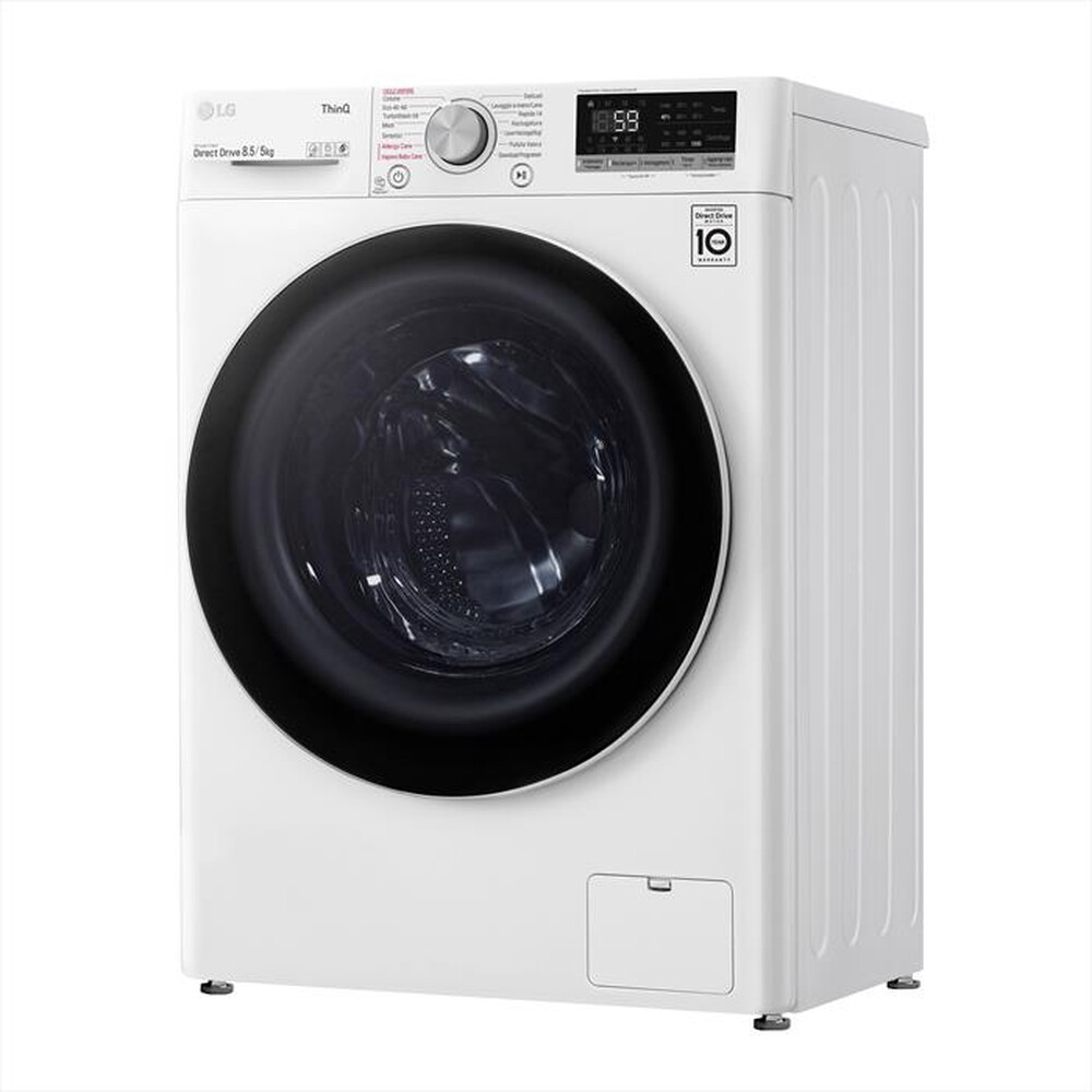 "LG - Lavasciuga F2DV5S8H0E 8,5/5 Kg Classe C-WHITE"