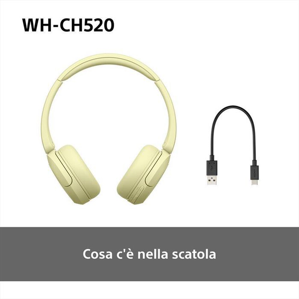 "SONY - Cuffie Bluetooth On ear WHCH520Y.CE7-Giallo"