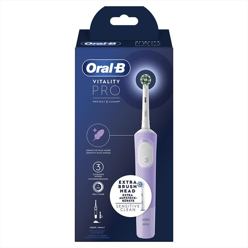 "ORAL-B - Spazzolino Elettrico Ricaricabile VITALITY PRO-Viola"