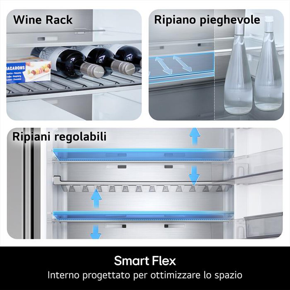 Immagine del prodotto LG - Frigorifero combinato GBBS322CPY Classe C 375lt-Argento