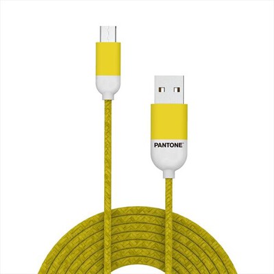 PANTONE - PT-MC001-5Y - MICROUSB CABLE 1 5 MT-GIALLO/PLASTICA