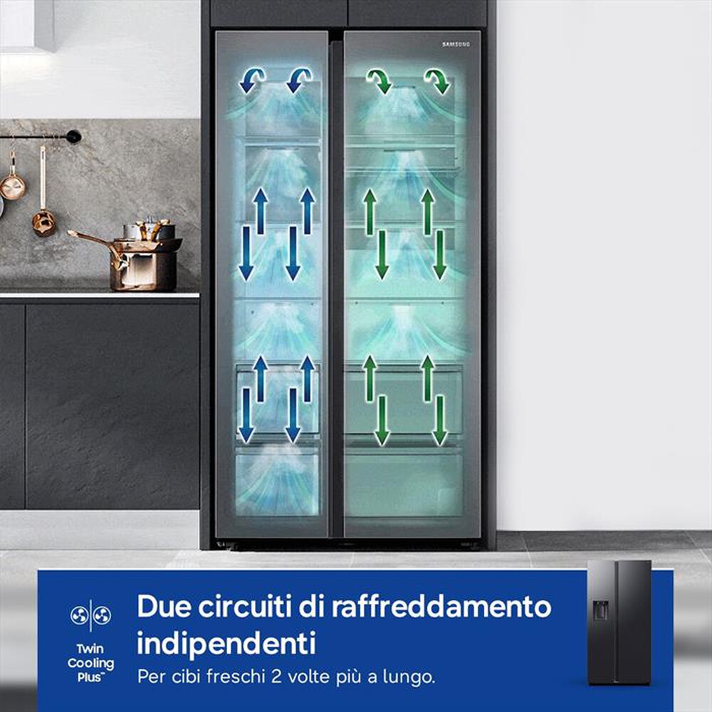 Immagine del prodotto SAMSUNG - Frigorifero side by side RS90F64EDFEF 614L ClasseD-Antracite