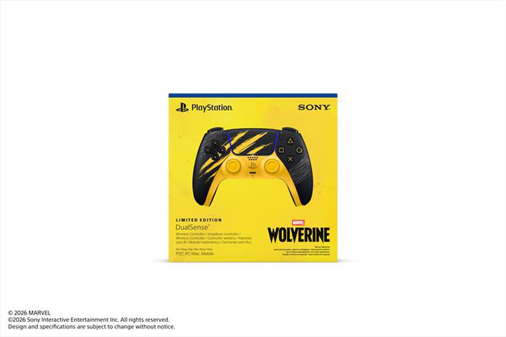 Immagine del prodotto SONY COMPUTER - Controller DualSense Wolverine Battle Limited Ed.-Nero, Giallo