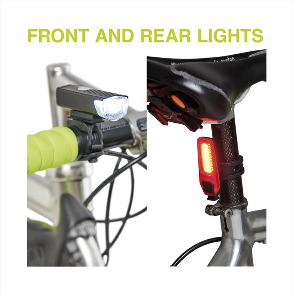 Immagine del prodotto NEWRBAN - Kit luci anteriore e posteriore per bici-Nero