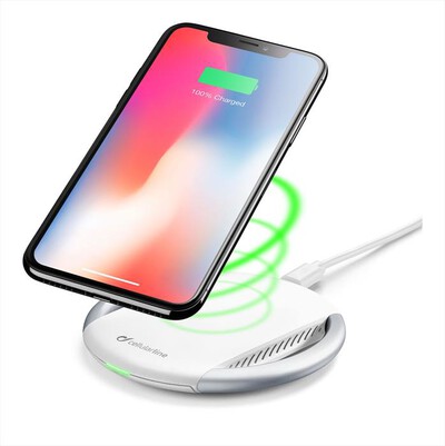 CELLULARLINE - WIRELESS FAST CHARGER KIT per iPhone X/8 Plus/8-Bianco