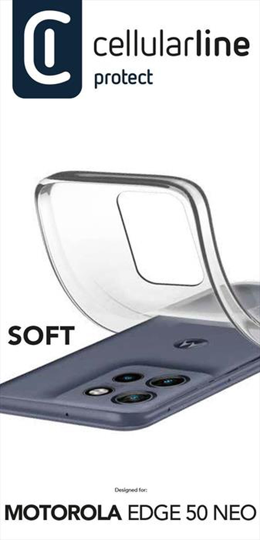 Immagine del prodotto CELLULARLINE - Cover SOFT per Motorola Edge 50 Neo-Transparent