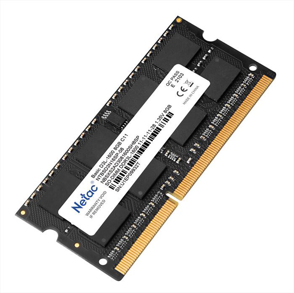 Immagine del prodotto NETAC - BASIC SO DDR3L-1600 8G C11 SODIMM 204-PIN-NERO