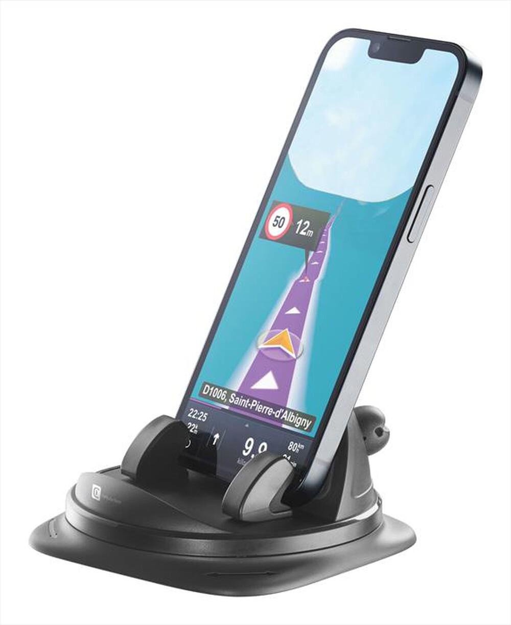 "CELLULARLINE - Supporto porta telefono da auto DASH HUB 360-Nero"