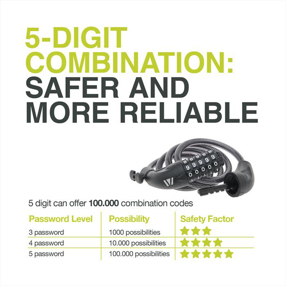 Immagine del prodotto NEWRBAN - Lucchetto per bici e monopattino NEWMLOCKCABLEK-Nero