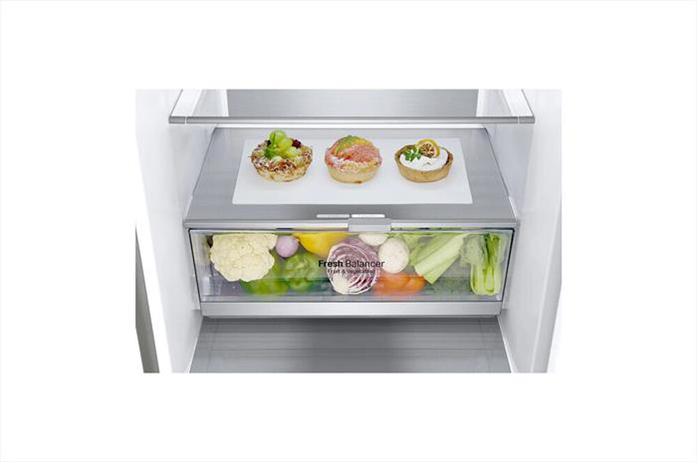 "LG - Frigorifero combinato GBB72NSVGN Classe D 419lt-Acciaio inossidabile"