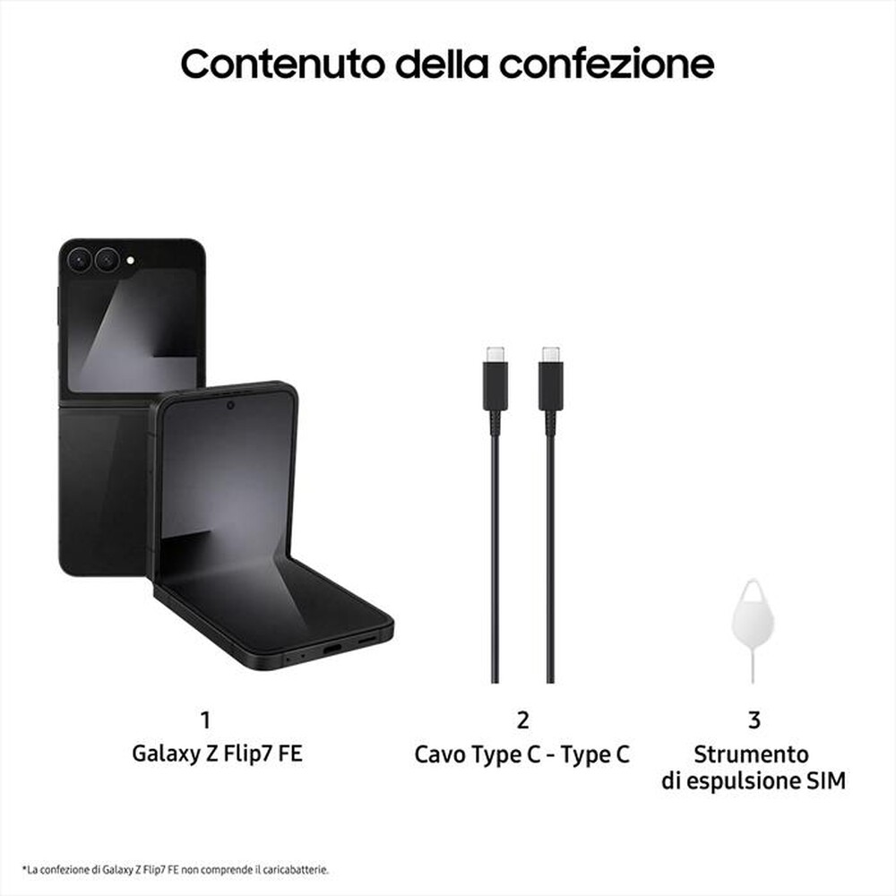 Immagine del prodotto SAMSUNG - Galaxy Z Flip7 FE 8+128GB-Black