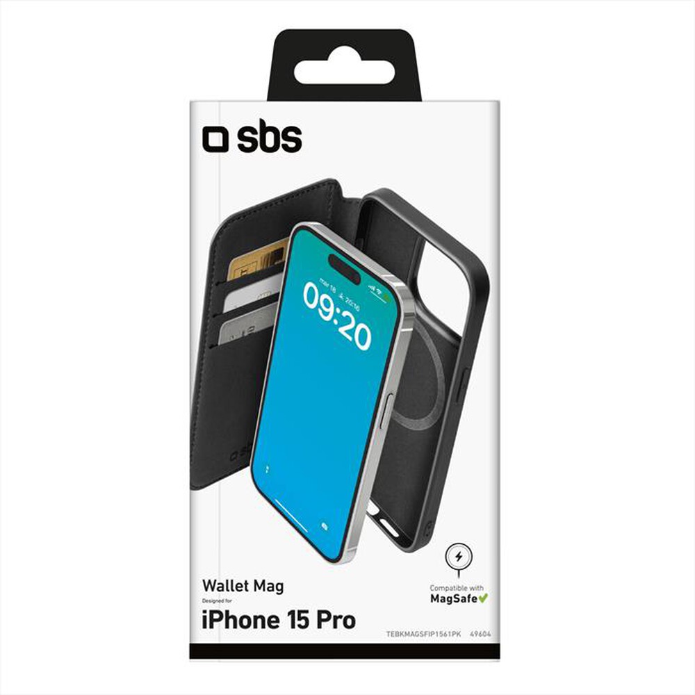 Immagine del prodotto SBS - Wallet Magsafe TEBKMAGSFIP1561PK per iPhone 15 Pro-Nero