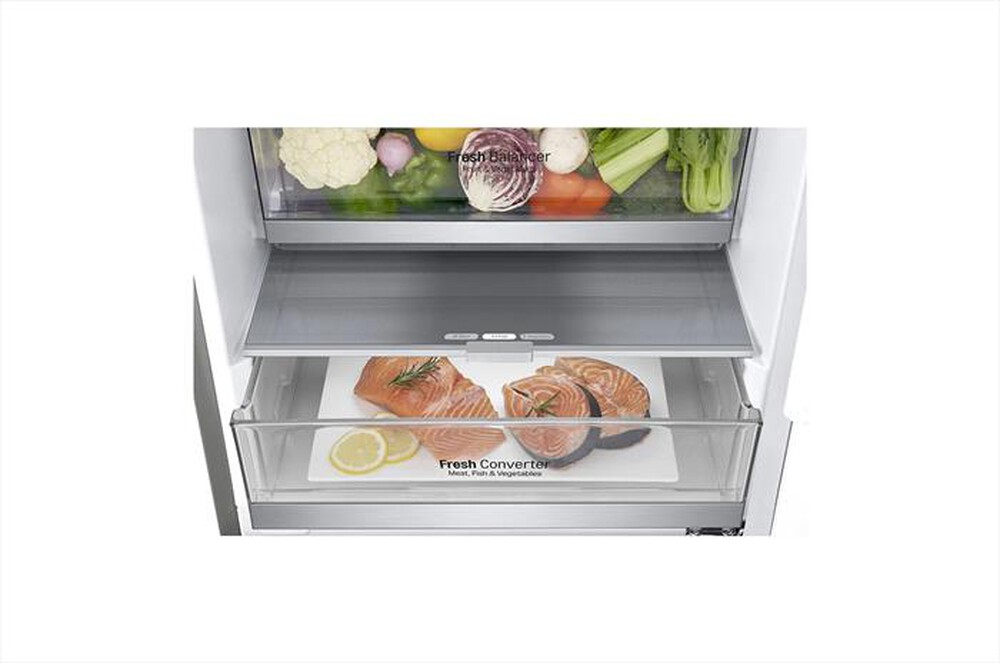 "LG - Frigorifero combinato GBB72NSVGN Classe D 419lt-Acciaio inossidabile"