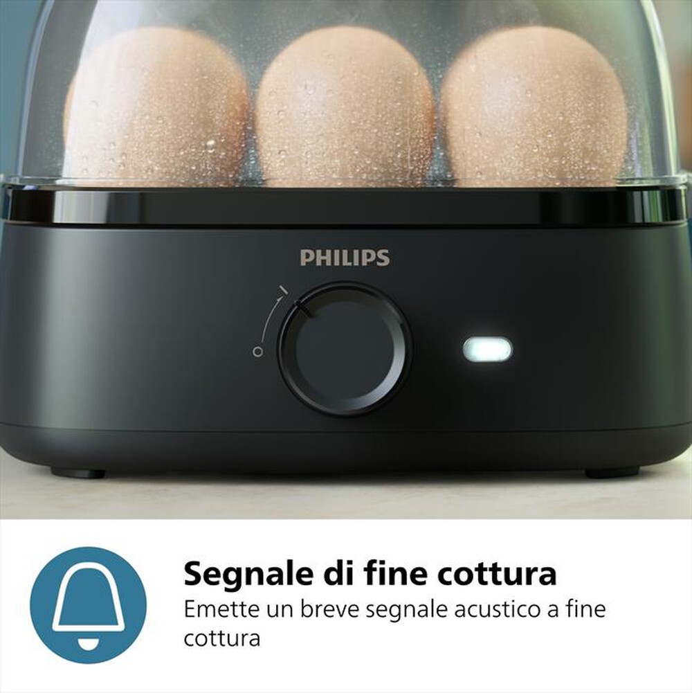 "PHILIPS - CUOCIUOVA SERIE 3000 HD9137/90-Nero"