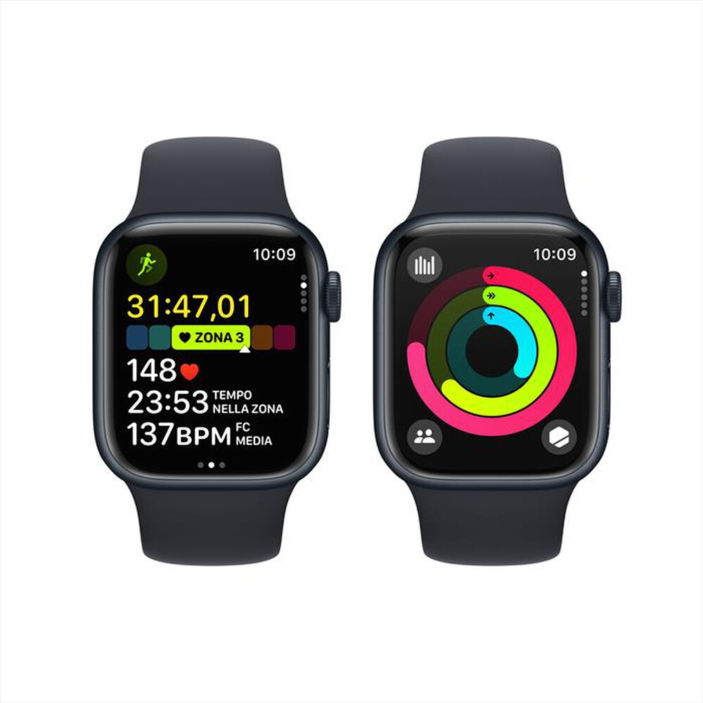 "APPLE - Watch Series 9 GPS + Cellular Cassa 41mm - M/L-Mezzanotte"