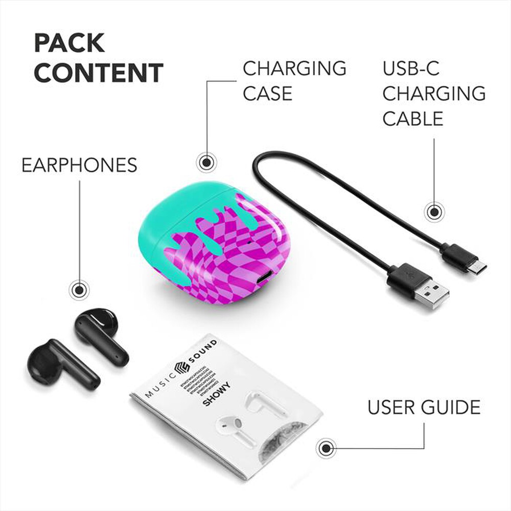 Immagine del prodotto CELLULARLINE - Auricolari Bluetooth TWS SHOWY-Multicolore