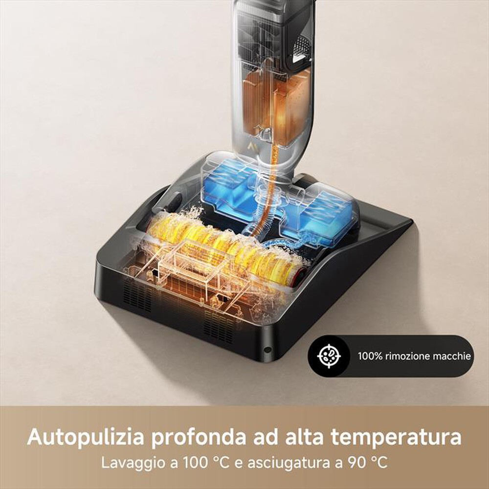 "MOVA - Scopa ricaricabile X4VIMPRO-Nero / Oro"