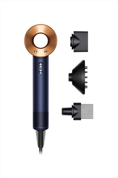 DYSON - Asciugacapelli SUPERSONIC CAPELLI MOSSI O RICCI-Blu di Prussia / Rame