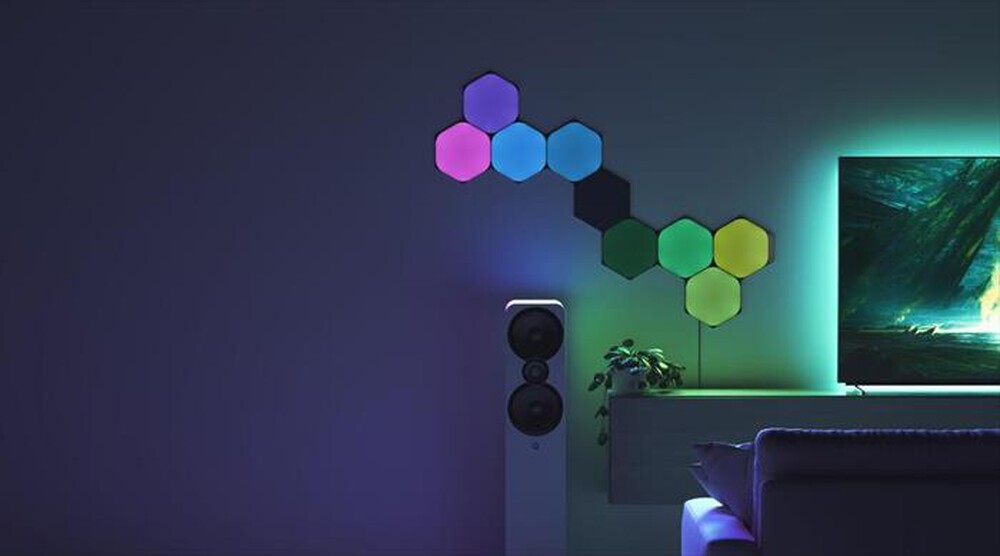 "NANOLEAF - Lampada a sospensione SHAPES HEXAGONS (9 LIGHT)-Black"