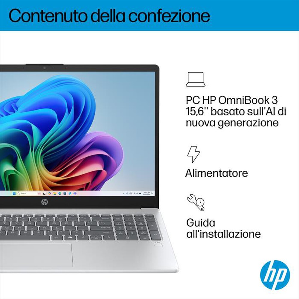 Immagine del prodotto HP - OMNIBOOK 3 NG AI 15-FN0015NL-Glacier Silver