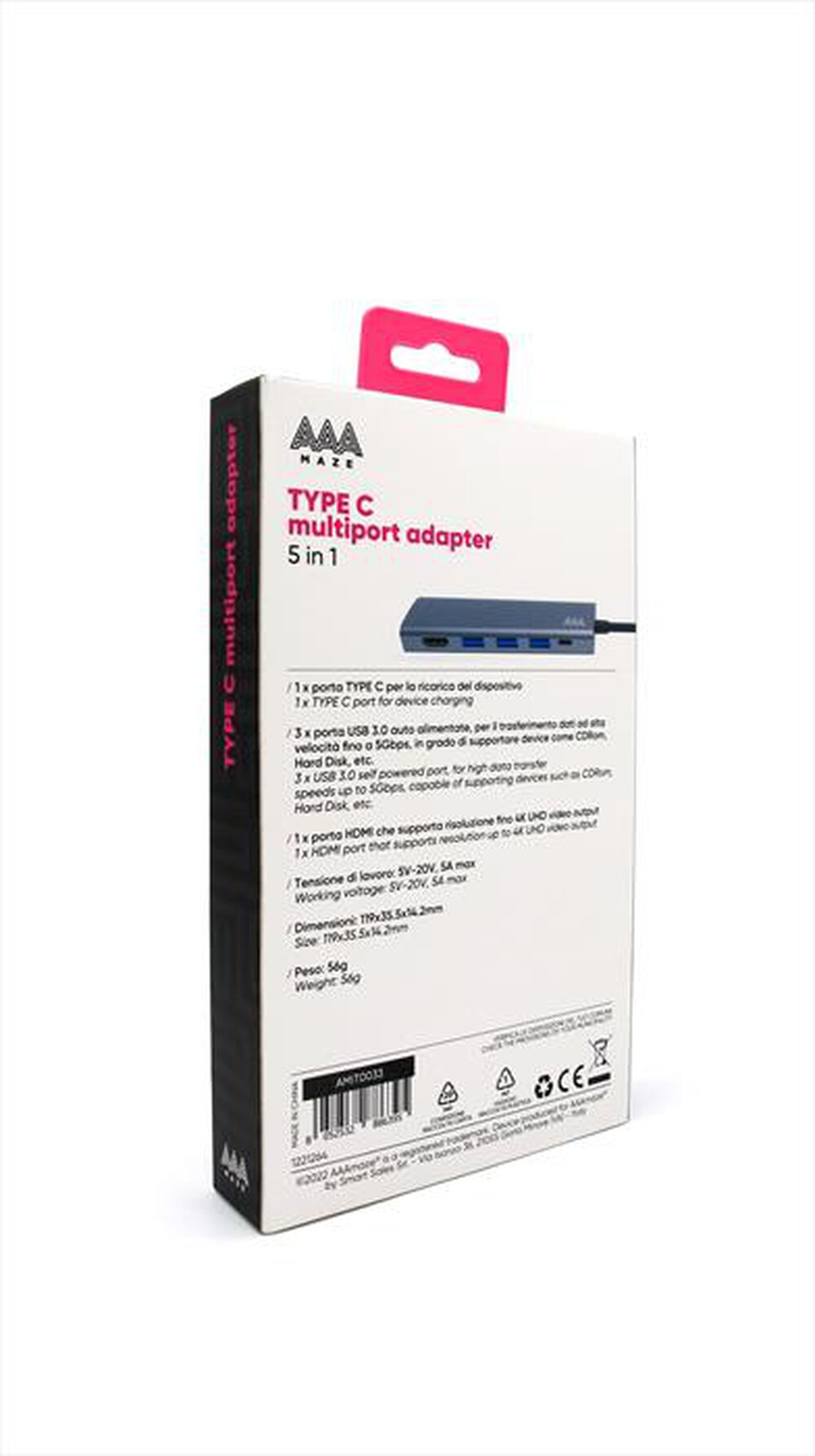 Immagine del prodotto AAAMAZE - MULTIPORT 5IN1 TYPE-C TO HDMI/USB 3.0/TYP