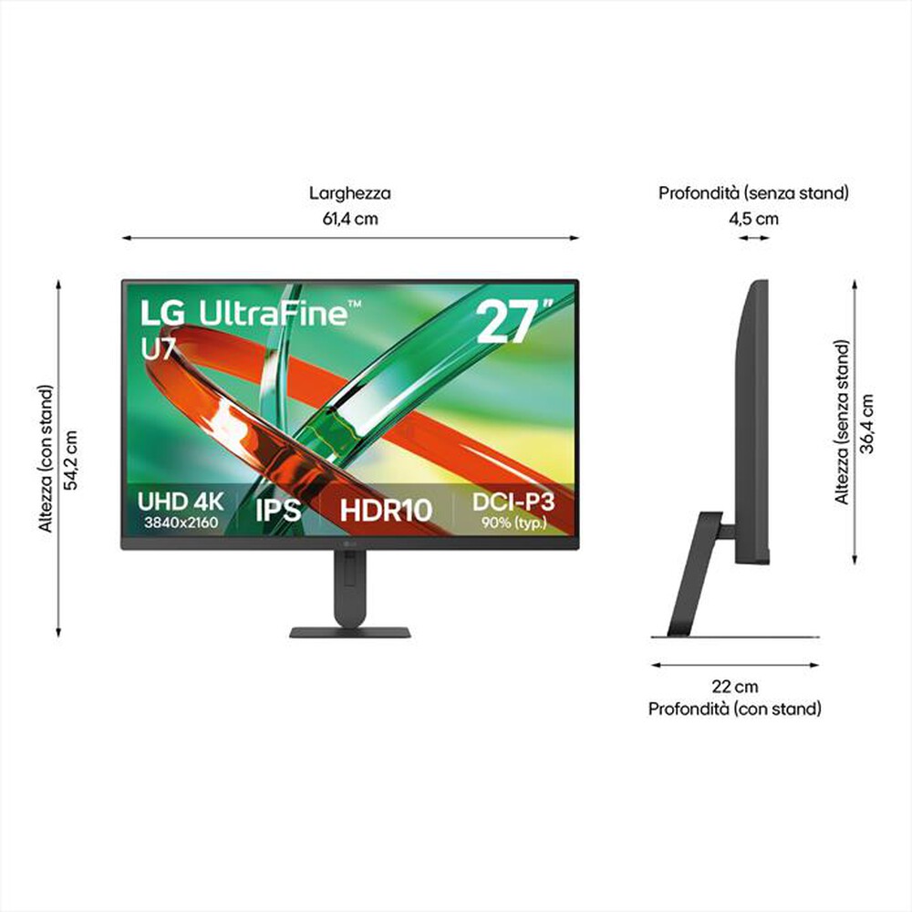 Immagine del prodotto LG - Monitor LCD 4K 27" 27U711B-B-Black