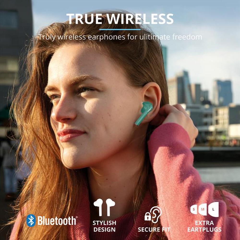 "TRUST - NIKA TOUCH BLUETOOTH EARPHONE MINT-Turquoise"