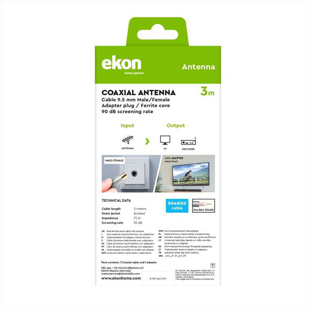 Immagine del prodotto SBS - ECAN30METMFW-Bianco