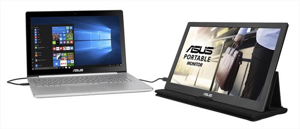 "ASUS - MB169C+-Silver+Black"
