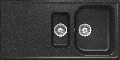 SCHOCK - Lavello lineare LITD150A51N 2 vasche-Antracite