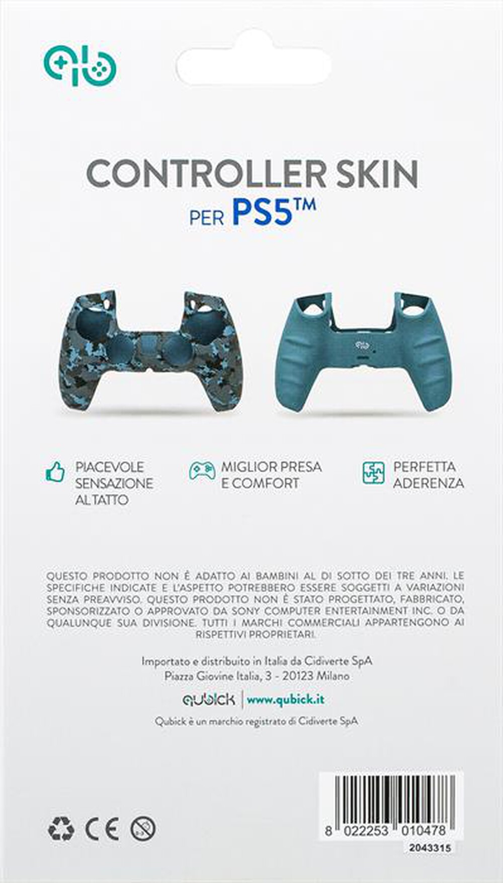 "QUBICK - CONTROLLER SKIN CAMO OCEAN (PS5)"