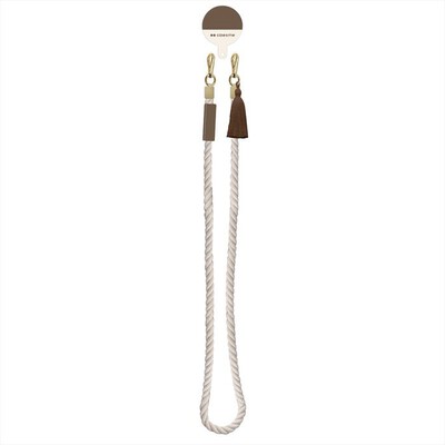SBS - Cord necklace torchon CMCORDNECKTW2-White brown