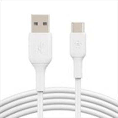 BELKIN - CAVO USB-A TO USB-C PVC 1M TWIN PACK-bianco,  BELKIN - CAVO USB-A TO USB-C PVC 1M TWIN PACK-bianco