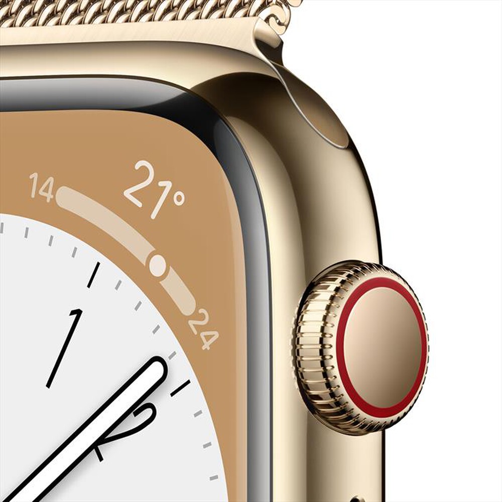 "APPLE - Watch Series 8 GPS + Cellular 41mm Acciaio-Oro - Milanese"