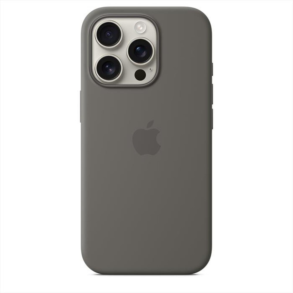 "APPLE - Custodia MagSafe in silicone per iPhone 16 Pro-Grigio Pietra"