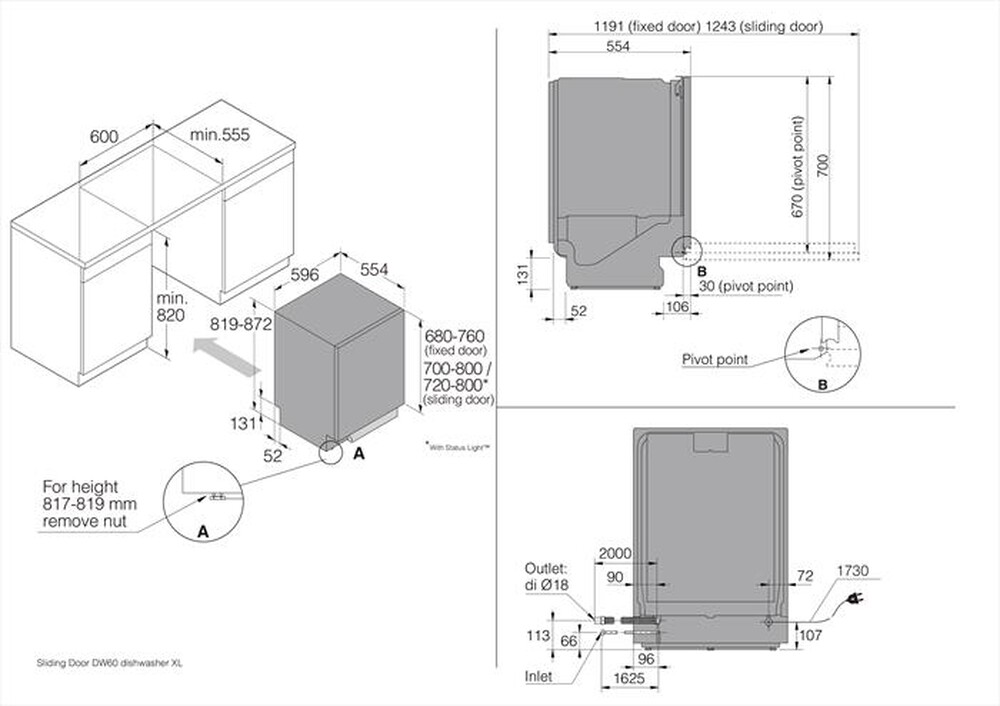 Immagine del prodotto ASKO - Lavastoviglie DSD 544 K/1 Classe A 14 coperti