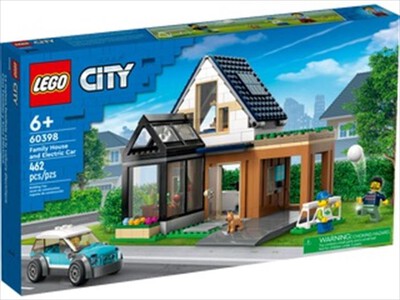 LEGO - CITY Villetta familiare e auto elettrica - 60398-Multicolore