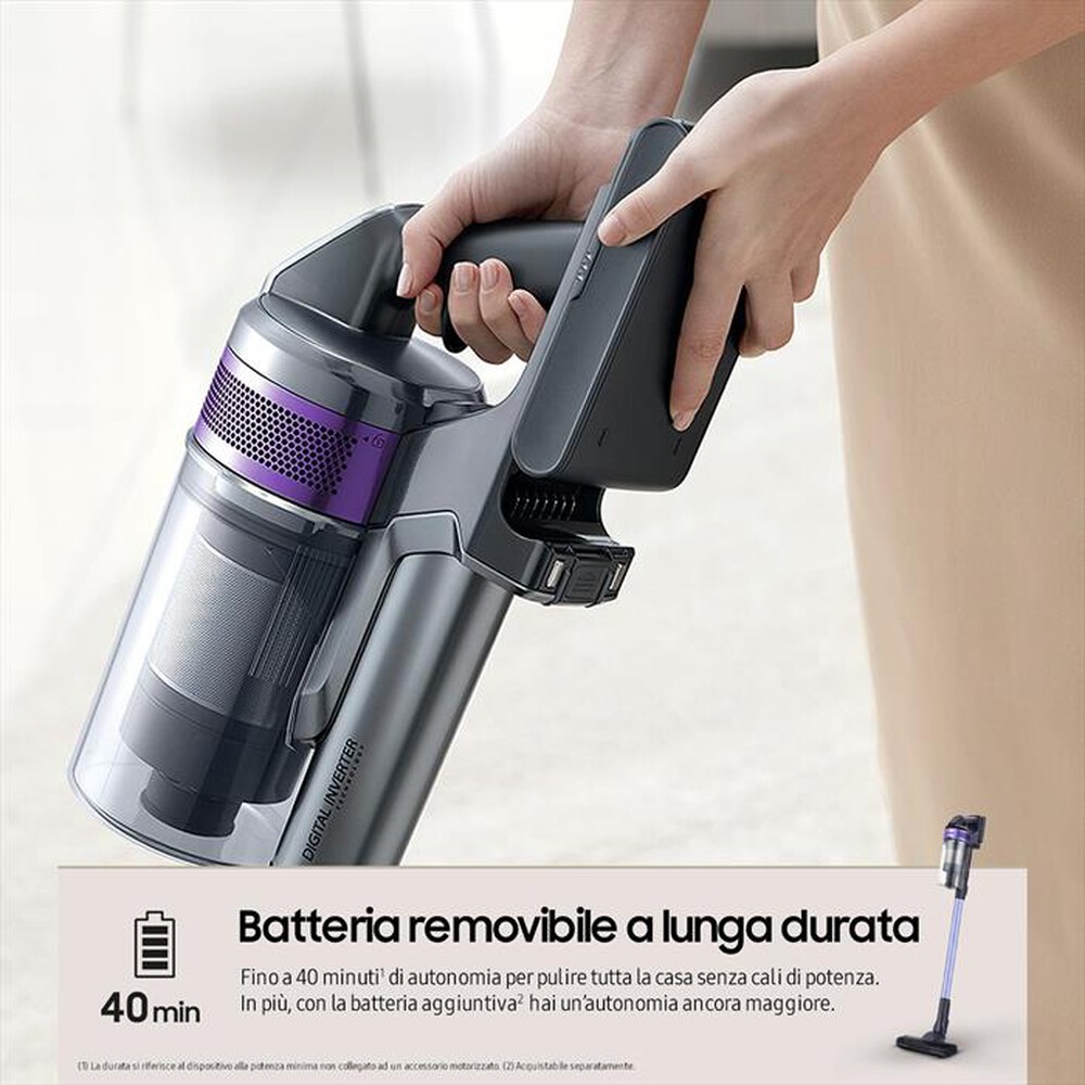 "SAMSUNG - Scopa elettrica SAMSUNG JET60 TURBO VS15A6031R4/ET-Violet"