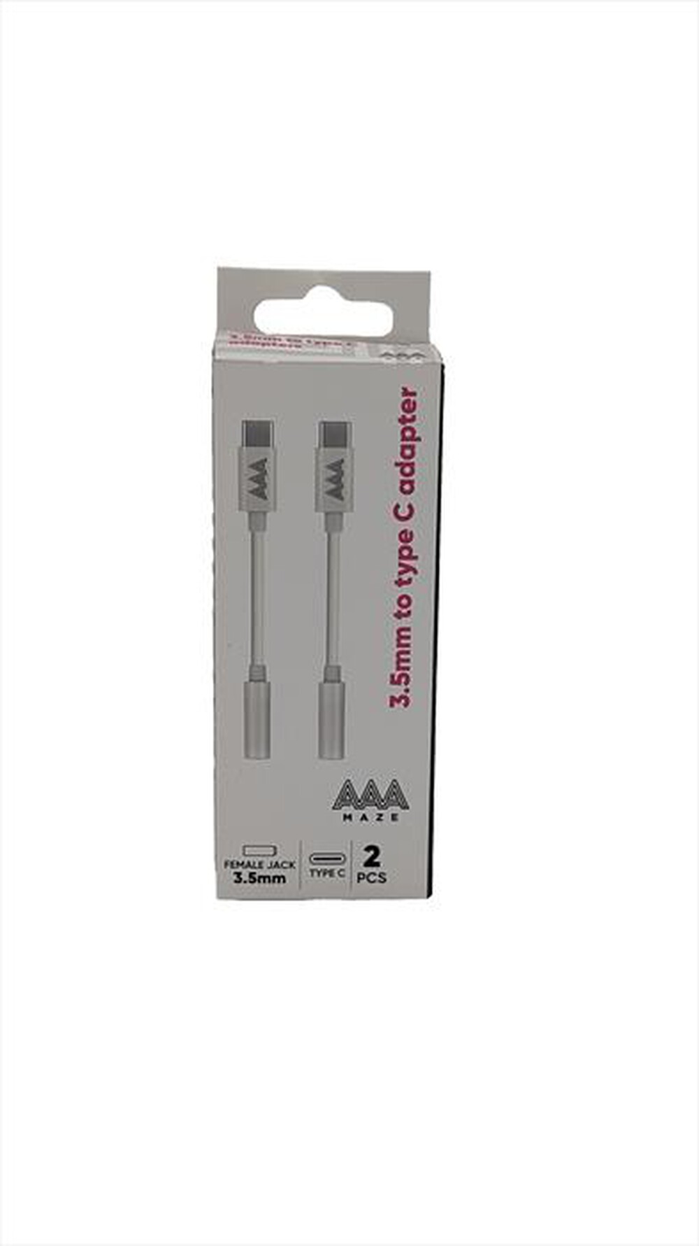 Immagine del prodotto AAAMAZE - ADATTATORE AAAMAZE 3,5MM A USB-C (2X)-Bianco