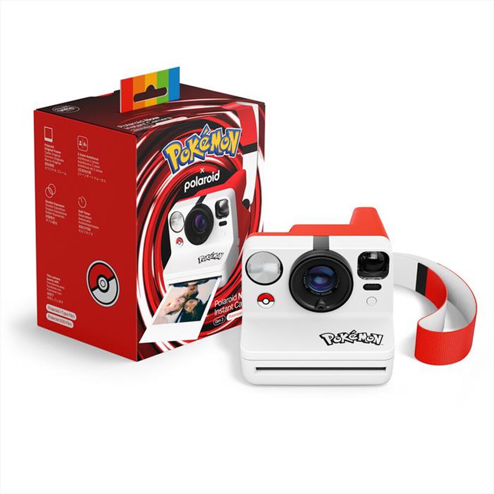 Immagine del prodotto POLAROID - Macchina fotografica istantanea NOW GEN 3-POKEMON-Bianca rossa