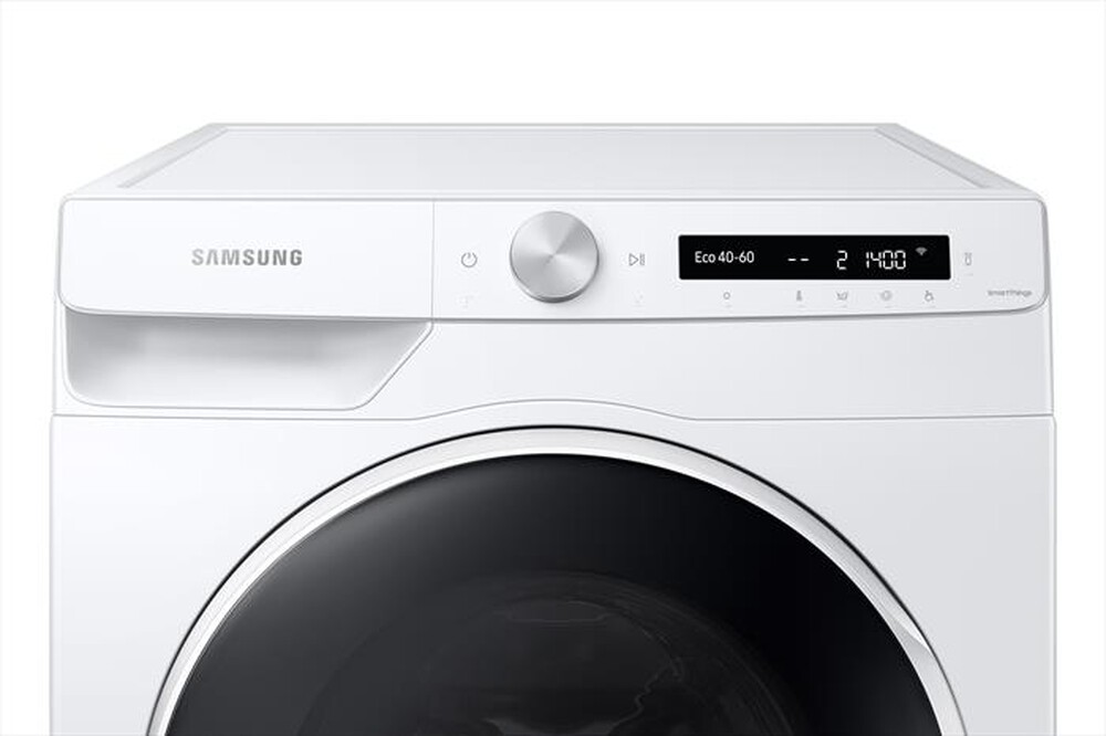 "SAMSUNG - Lavasciuga WD12T504DWW/S3 12/8 Kg Classe A-bianco oblò Shiny Black"